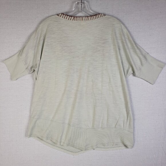 Sundance Brighter Days Blouse Top Embroidered Asymmetrical Hem Peasant Ethnic L - Picture 7 of 13